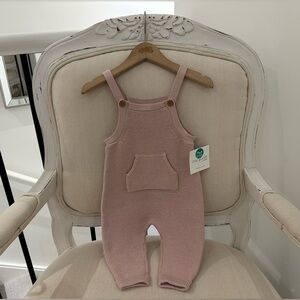 🐇 Baby 6 Mth Organic Carter’s Little Planet Knit  Romper Dusty Rose NWT